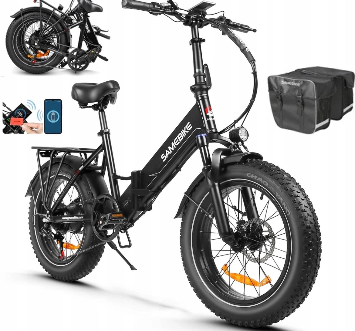 SAMEBIKE LOTDM200-II 20in Folding Electric Bike 48V 13ah Fat Tire E-Bike W/NFC