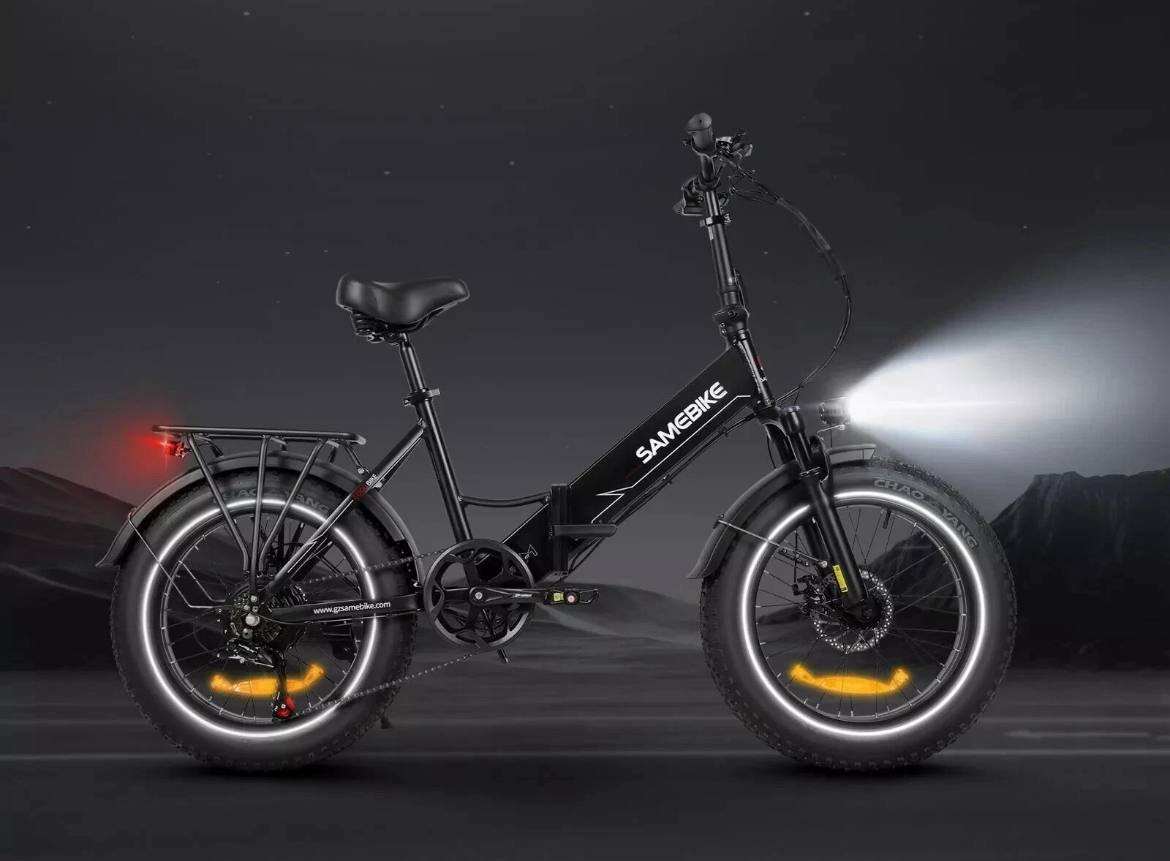 SAMEBIKE LOTDM200-II 20in Folding Electric Bike 48V 13ah Fat Tire E-Bike W/NFC